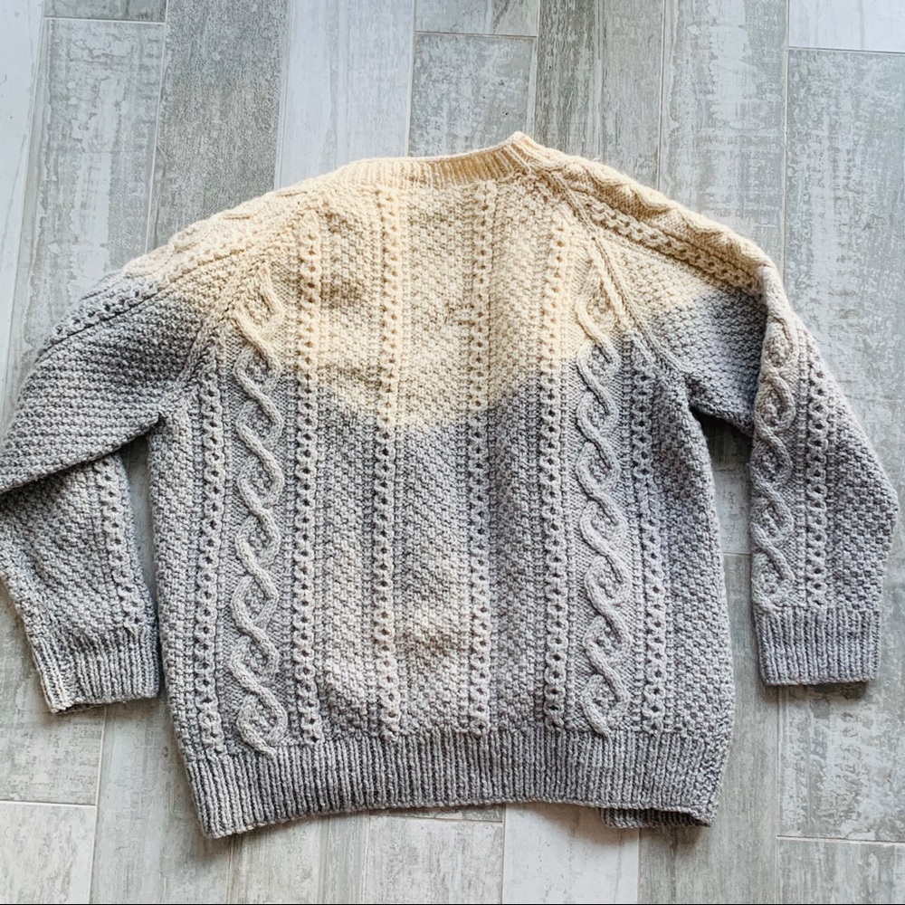 UO RAG UNION Gold Foil Cableknit Yarn Wool Sweater - Picture 4 of 15